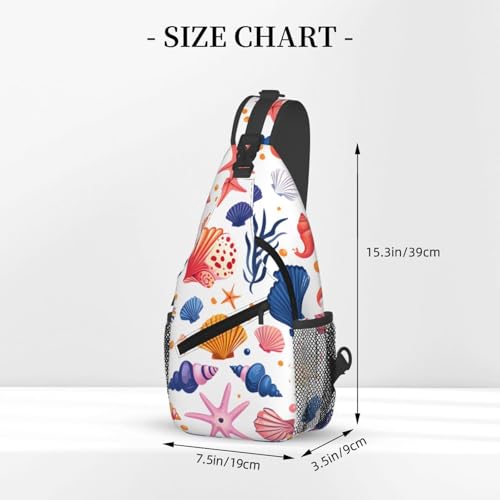 Bolso bandolera Cartoon Ocean Starfish para viaje y deporte miniatura 3