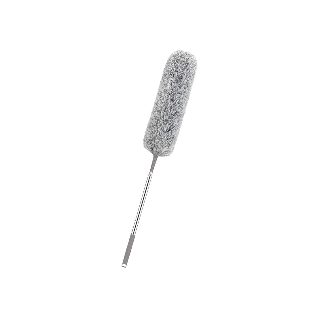 Arcus Grey Feather Duster Extendable - Premium Microfibre - Long Extension Pole Rotateable Bendable Head - Washable - Clean High Ceiling Fans, Light Fixtures & Chandeliers, Cobwebs, Air Vents (Grey)