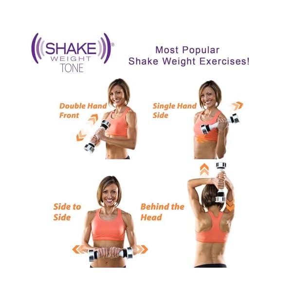 Shake Weight Tone for Women - 2.5lb Muscle Toning Dumbbell to Sculpt Your Arms, Shoulders & Chest All at The Same Time - Exercise Equipment for All Fitness Levels - Single Dumbbell Shaking Weight - Image 3