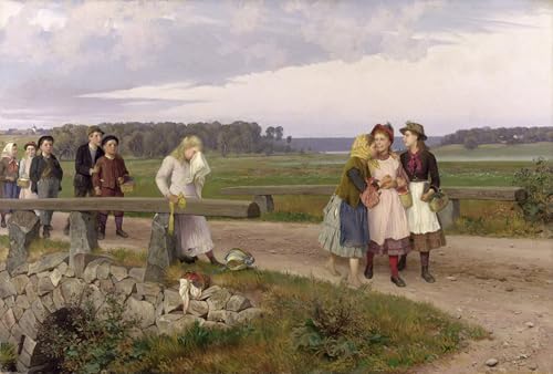 Affiche toile le Récit d'August Malmström pour salon élégant 60x90cm