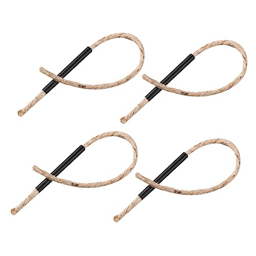 BRIGHTFUFU 4 Pack Wax Rope Fire Starter Camping Accessories Survival Wick Cords Outdoor Fire Starters Camping Wax Wick Ropes