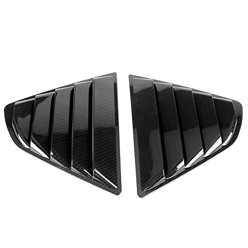 Window Louvers Compatible With 2018-2023 Toyota Camry, Carbon Fiber Print Cf Rear Window Louver 2Pc Set By Ikon Motorsports #TOP12