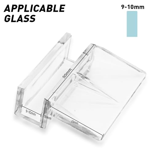 Image of LINLAN 3 /8-inch 12 Pieces Aquarium Cover Bracket, Fish Tank Lid Clips Acrylic Aquarium Cover Clip Support Holder, for Rimless Aquariums