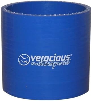 3-3/4" ID Verocious Silicone Coupler, 3" Long, 3 Ply Polyester, Blue