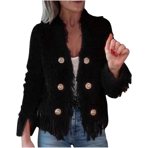 Cardigan de motard à franges pour vos sorties streetwear décontracté