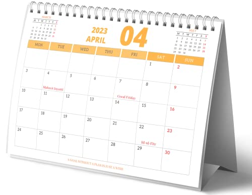 Lauret Blanc A4 2023 Desk Planner and Organizer - A4 Size, Monthly Grid View, Home and Office Use