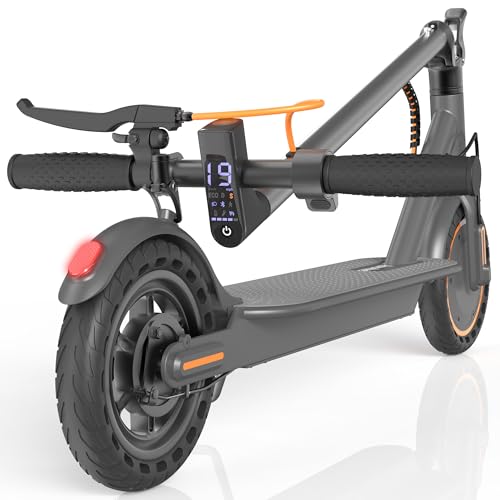 Aovowheel Electric Scooter for Adults, Folding E Scooter with 250W-500W Motor 16-24 Mph Top Speed, Max 15-60Miles Long Range,6.5''/8.5''/10''/14'' Solid Tires Commuting Scooters, Dual Brakes