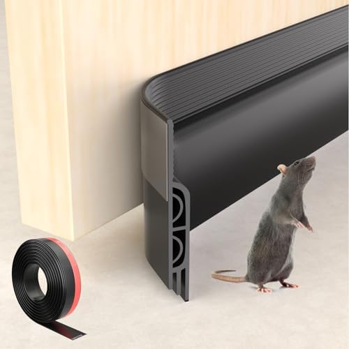 Esufeir 39"/1m Negro Burlete Puerta Entrada,Goma Burlete Bajo Pue...