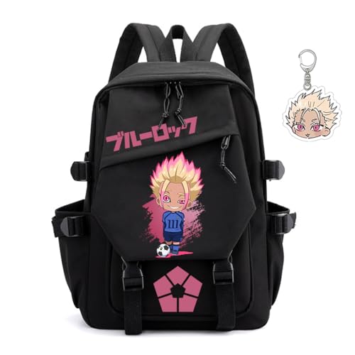 Blue Lock Backpack Women Men Unisex Nagi Sae Rucksack Shidou Bachira Backpack Hiori Kawaii Anime Bag (Ryusei Shidou-1)