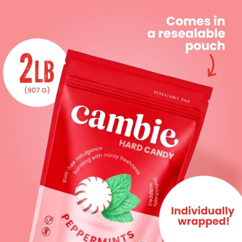 Image of Cambie Sugar Free Peppermint Hard Candy Individually Wrapped - 2 lb