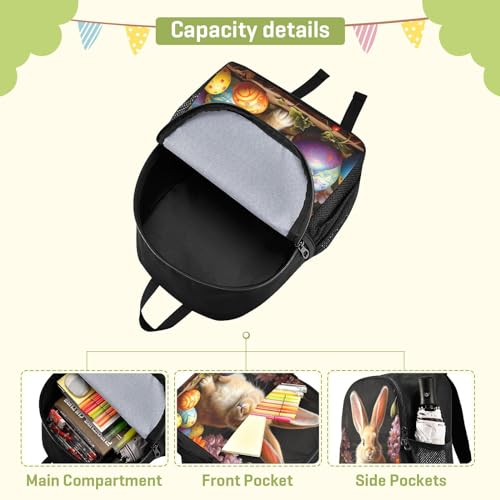 Easter Bunny Eggs Cute Rabbit Toddler Backpack for Girls Boys,Kids Preschool Bookbag 12.9 Inch 214a64504