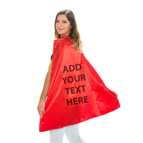 Reversible Adult Red and Red Superhero Custom Personalized Costume Cape (Adult)
