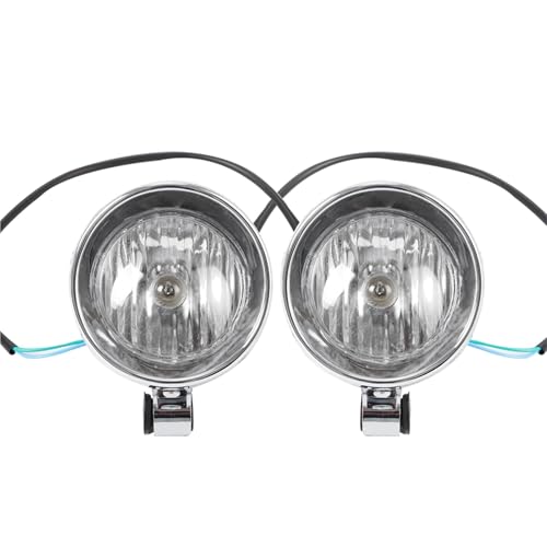 Phare moto LED additionnel étanche avec optique rétro chromée de 4 pouces