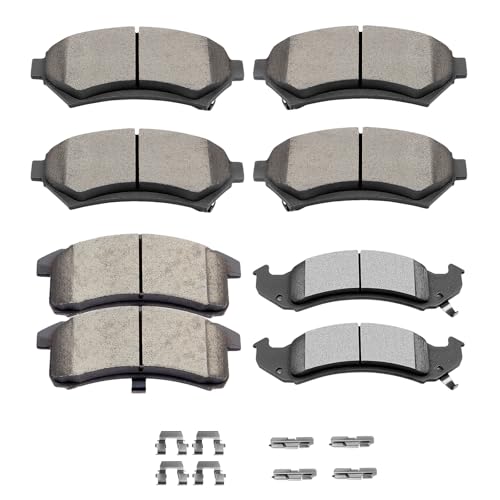 Image of SCITOO Ceramic Pads, 8pcs Brake Pads Brakes Kits 95-96 for Buick Riviera,94-96 for Cadillac DeVille,94-96 for Cadillac Eldorado,94-96 for Cadillac Seville,95-96 for Oldsmobile Aurora