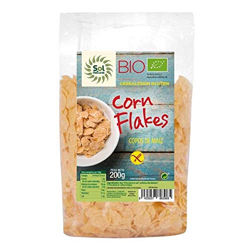 SOLNATURAL Corn Flakes SIN Gluten Bio 200 g, Estándar, Único