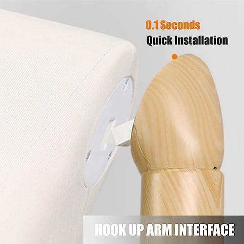 Adjustable Female Mannequin Torso Display for Retail Clothing, Dress Form with Detachable Head & Arms, Height Adjustable Body Mannequin Stand (Gold, Size B)