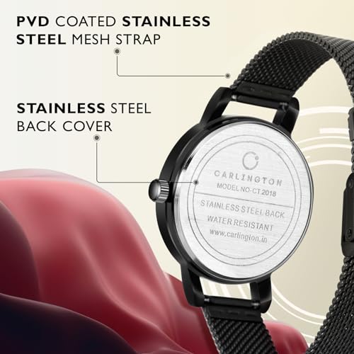 Image of Carlington Analog Watches for Women with mesh Strap - CT 2018