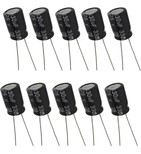 Capacitor Eletrolítico 330uF 25V - Kit 10 Peças