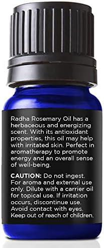 Radha Beauty Rosemary Essential Oil - 100% Pure Therapeutic Grade, Steam Distilled for Aromatherapy, Relaxation, Scalp, Healthy Hair Growth, Anti-aging, Dry Skin 10ml