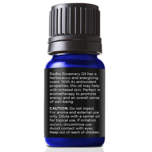 Radha Beauty Rosemary Essential Oil - 100% Pure Therapeutic Grade, Steam Distilled for Aromatherapy, Relaxation, Scalp, Healthy Hair Growth, Anti-aging, Dry Skin 10ml