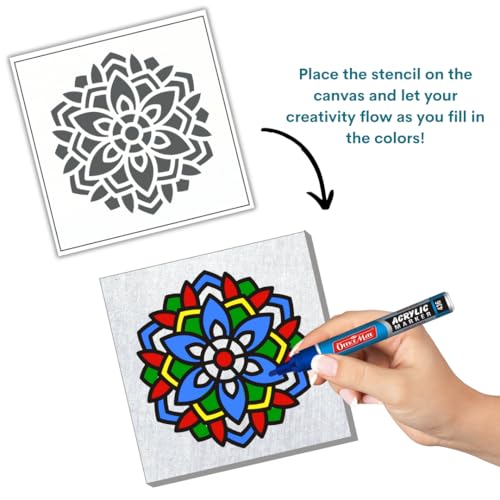 Image of Soni Officemate Canvas Creation Kit | Acrylic Markers and Canvas Set | Premium Art Supplies | Ideal for Beginners Artists Creative Painting Projects Home Use and Craft Hobby