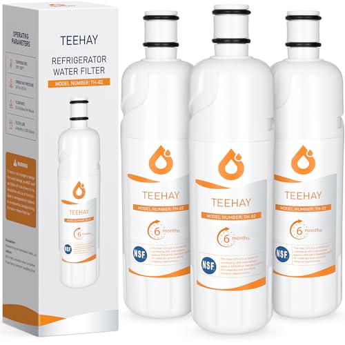 TEEHAY W10413645A Water Filter 2 Replacement, Compatible with Everydrop Filter 2, EDR2RXD1, Whirlpool WHR2RXD1, P9KB2L, P9RFKB2L, Whirlpool WRX986SIHZ, WRF757SDHZ, WRF767SDHZ, WRF736SDAM, 3 Pack