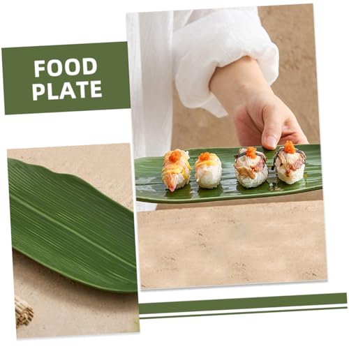 Plato cerámico para sushi hoja estilo japonés miniatura 4
