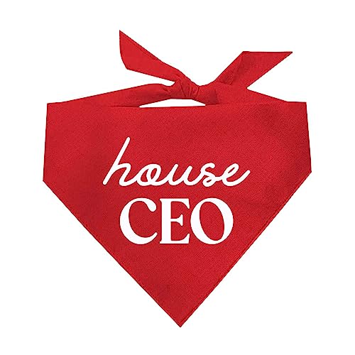 House CEO Dog Bandana (Red, XS 1086)