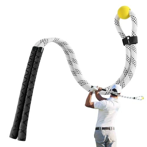 ゴルフロープスイングトレーナー、ウォームアップゴルフトレーニング練習補助、ボール付き、ゴルファースピードリズム、柔軟性、強度アシスタント、女性、男性用。