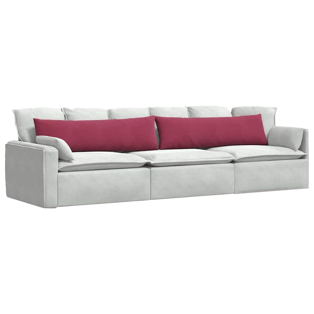 2 cuscini per divano, 145 x 40 cm, in tessuto a coste con imbottitura in poliestere, federe rimovibili, per soggiorno, sedia da pranzo, panca e poltrona, uso interno, design moderno