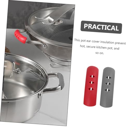 Orejeras de olla de sopa POPETPOP: 8 fundas de silicona para asas de utensilios 6
