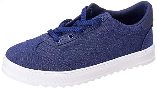Contrast Heel-Tab Lace-Up Sneakers 