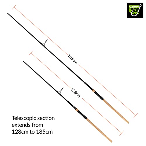 CARP ON, HOTROD 3m / 10ft Carp Fishing Rod, 2 Piece Part-Tele Full Cork Handle, High Grade Korean Carbon Blank, Ultra Light - Image 2
