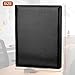 Padfolio Portfolio Binder, Faux Leather Folder, Resume Interview Legal Document Organizer, Letter Sized Writing Pad w/Business Card Holder, A4 Professional Folio for Office Conference (Black)