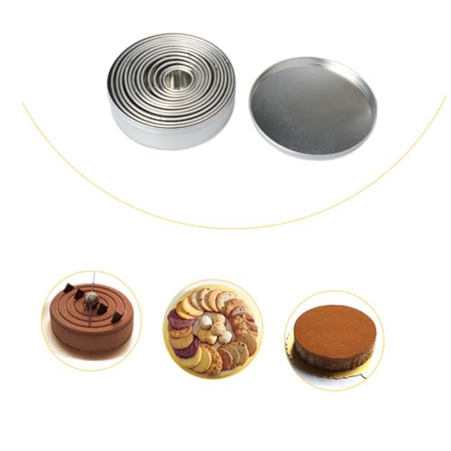 Set 12 moldes redondos de acero inoxidable para repostería miniatura 3