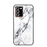 MadBee Funda para Samsung Galaxy Note 20 Plus [con Protector de Pantalla],9H Cristal Templado [Mármol] [Resistente a los Arañazos] + Borde de TPU Silicona Suave Fundas Case Cover (Mármol 1)
