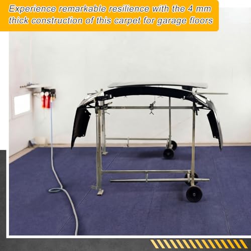 BreezeHug Paint Booth Mat 32 x 118ft Alfombra Impermeable para Garage Protección de Superficies contra Pinturas Antiestática Resistente a Manchas Azul miniatura 5