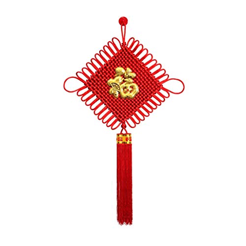 Artesanía hecha a mano de nudo chino adorno Feng Shui de lujo