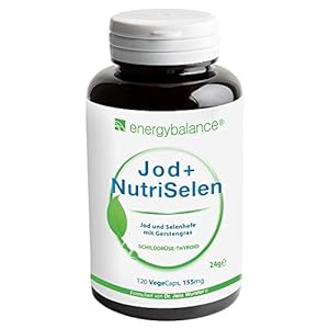 EnergyBalance Jodium + NutriSelen – Schildklier Complex capsules – Gerstegras Schildklier – Schildklier ondersteuning…