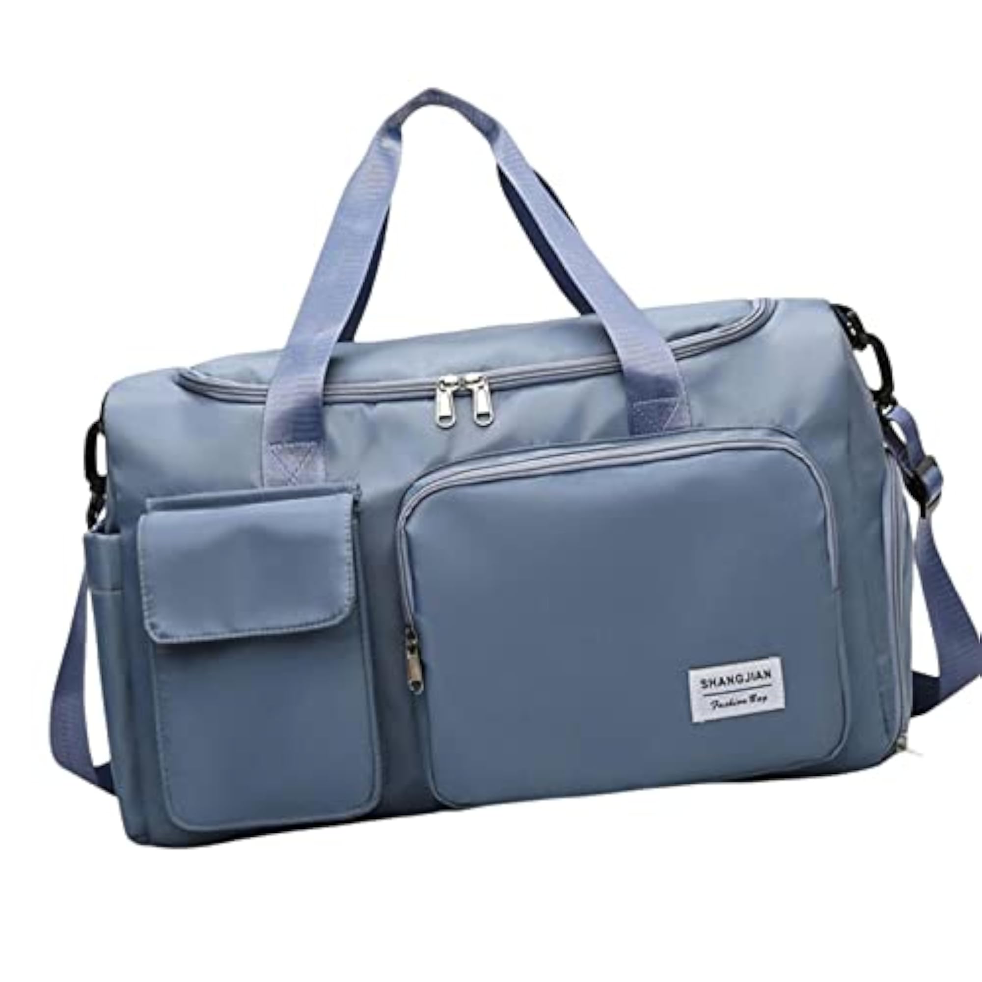 Waterproof Blue Sports Duffel Tote Handbag