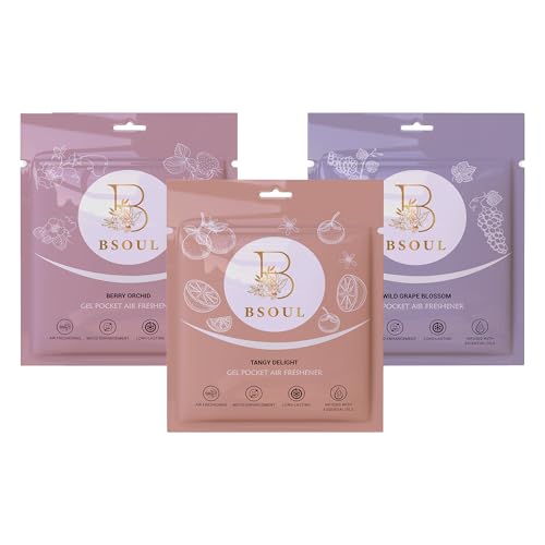 Image of BSOUL Gel Pocket Air Freshener Pack of 1 | 3 Pcs Each (3x10g) | Bathroom, Toilet & Room Odor Remover | Lasts Up to 30 Days Fragrance