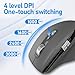 INFINMIND Wireless Side Scroll Mouse with Multi-Device, Ergonomic Computer Mice with Smart Flying Scroll, Quiet Click for Computer, Laptop, iPad, Tablet, MacBook (Grey)