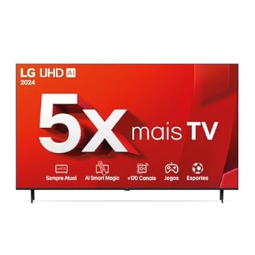Smart TV 4K 55" LG UHD 55UT9050 Processador α5 Ger7 AI Design Super Slim Alexa/Chromecast integrado webOS 24 Controle Smart Magic