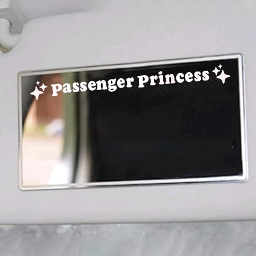 Image of BoAn 3 Pack Passenger Princess Stickers,Rearview Mirror Decal, Vinyl Decal,Car Mirror Decal,Cute Car Sticker(White)