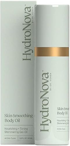 HYDRONOVA by Dr. Vonda Skin-Smoothing Body Oil | 1.8 fl oz | Lightweight Toning Oil | Vitamin E (Tocopherol), Shea Butter, Jojoba Oil, Coffee Bean Oil