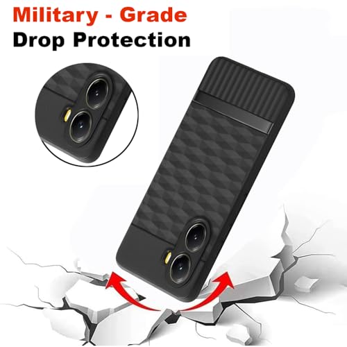 Image of Shockproof Case for Poco X7 Pro 5G | Full Camera Protection | TPU Flexible Back Cover for Poco X7 Pro 5G (Matte Black)