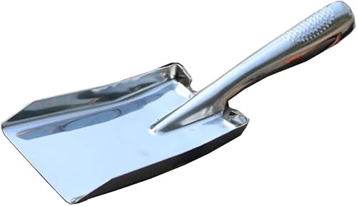 Paleta de mano de pala paleta de jardín de acero inoxidable pulido pala de pala pequeña para plantar trasplante deshierbe movimiento y alisado