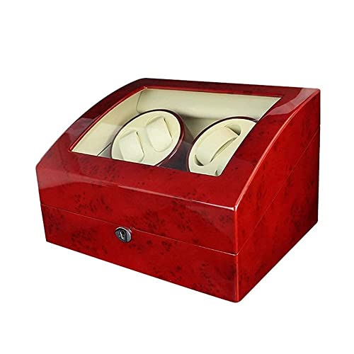 Organizador engradadora automática de relojes de 4 + 6 departamentos rojo y beige