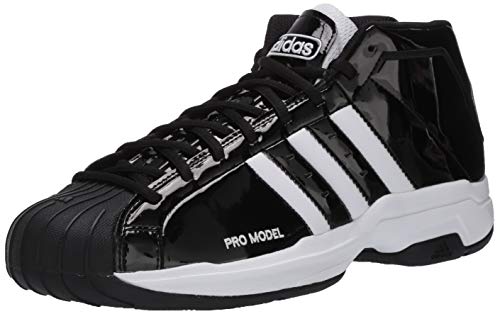 adidas womens Pro Model 2g Basketball Shoe, Black/ White/Black, 10.5 US