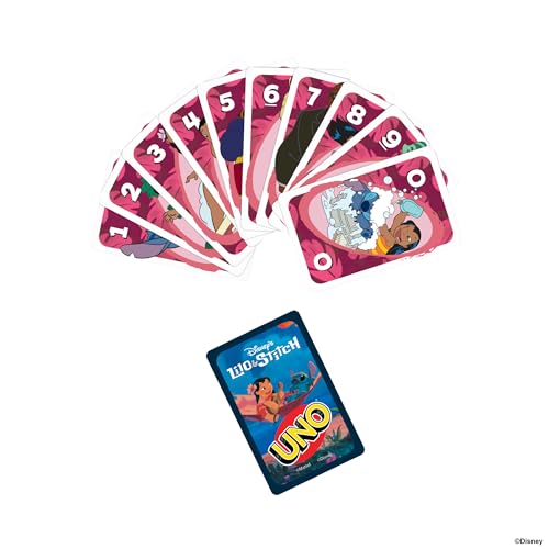 Mattel Games UNO Disneys Lilo und Stitch Kartenspiel für Kinder, Erwachsene und Familien mit Karten und Regeln, die auf dem Film basieren, JCC10 – Bild 7